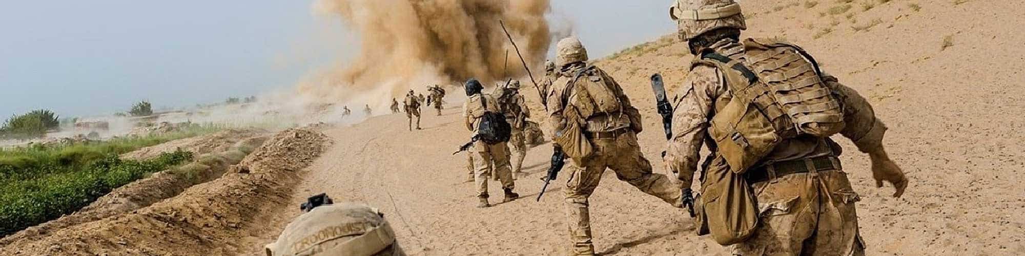 Soldiers under attack